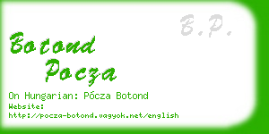 botond pocza business card